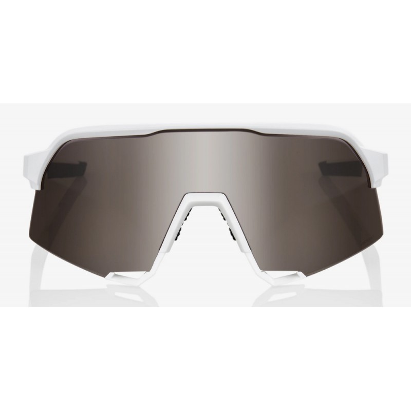 Okulary 100% S3 Matte White - HiPER Silver Mirror Lens (Szkła Srebrne Lustrzane) (NEW 2021)