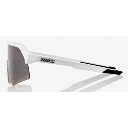 Okulary 100% S3 Matte White - HiPER Silver Mirror Lens (Szkła Srebrne Lustrzane) (NEW 2021)