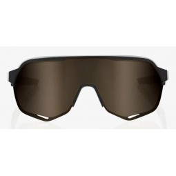 Okulary 100% S2 Matte Black - Soft Gold Mirror Lens (Szkła Złote Lustrzane) (NEW 2021)