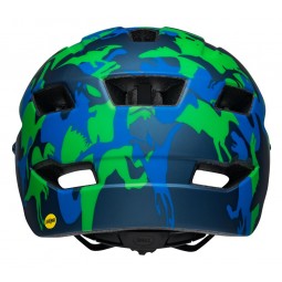 Kask juniorski BELL SIDETRACK INTEGRATED MIPS matte blue camosaurus roz. Uniwersalny (50–57 cm) (NEW)