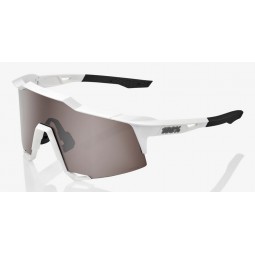 Okulary 100% SPEEDCRAFT Matte White - HiPER Silver Mirror Lens (Szkła Srebrne Lustrzane) (NEW 2021)