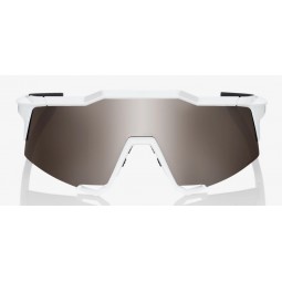 Okulary 100% SPEEDCRAFT Matte White - HiPER Silver Mirror Lens (Szkła Srebrne Lustrzane) (NEW 2021)