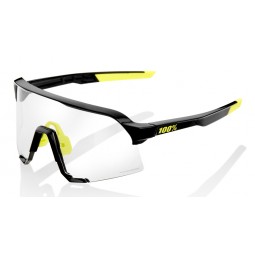 Okulary 100% S3 Gloss Black - Photochromic Lens (Szkła Fotochromowe) (NEW 2021)