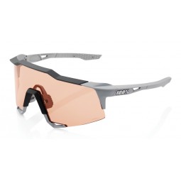 Okulary 100% SPEEDCRAFT Soft Tact Stone Grey - HiPER Coral Lens (Szkła Koralowe) (NEW 2021)