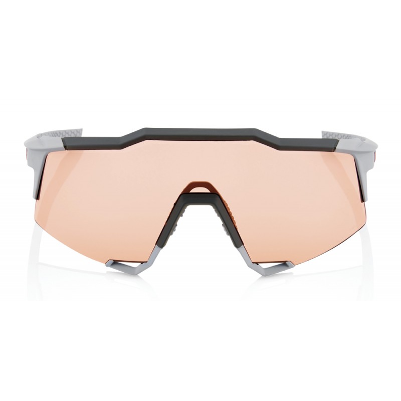 Okulary 100% SPEEDCRAFT Soft Tact Stone Grey - HiPER Coral Lens (Szkła Koralowe) (NEW 2021)