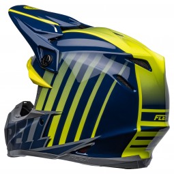 KASK BELL MOTO-9S FLEX SPRINT MATTE/GLOSS DARK BLUE/HI-VIZ YELLOW