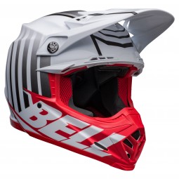 KASK BELL MOTO-9S FLEX SPRINT MATTE/GLOSS WHITE/RED