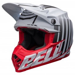 KASK BELL MOTO-9S FLEX SPRINT MATTE/GLOSS WHITE/RED