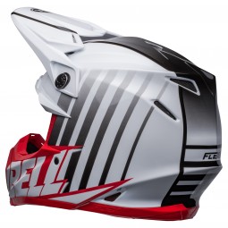 KASK BELL MOTO-9S FLEX SPRINT MATTE/GLOSS WHITE/RED