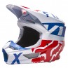 KASK FOX V-1 SKEW WHITE/RED/BLUE