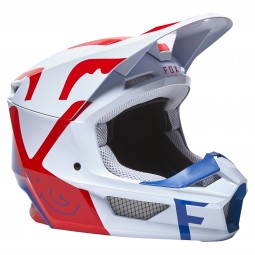 KASK FOX V-1 SKEW WHITE/RED/BLUE