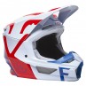 KASK FOX V-1 SKEW WHITE/RED/BLUE