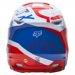 KASK FOX V-1 SKEW WHITE/RED/BLUE