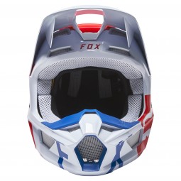 KASK FOX V-1 SKEW WHITE/RED/BLUE