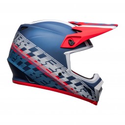 KASK BELL MX-9 MIPS OFFSET MATTE METALLIC BLUE/WHITE