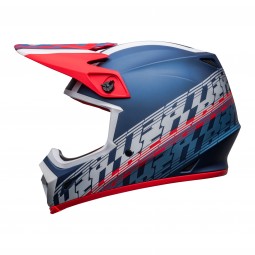 KASK BELL MX-9 MIPS OFFSET MATTE METALLIC BLUE/WHITE
