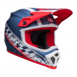 KASK BELL MX-9 MIPS OFFSET MATTE METALLIC BLUE/WHITE