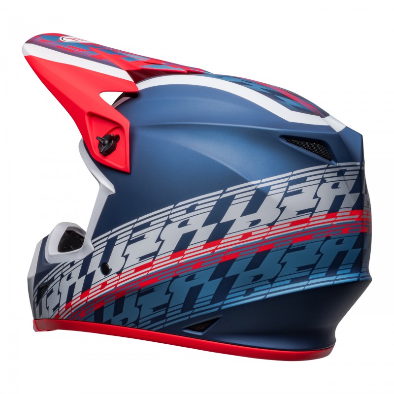 KASK BELL MX-9 MIPS OFFSET MATTE METALLIC BLUE/WHITE