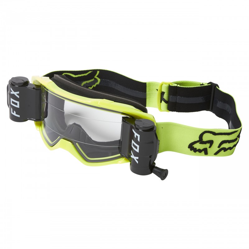 GOGLE FOX VUE STRAY ROLL OFF BLACK/YELLOW  - SZYBA CLEAR