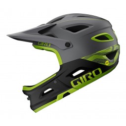 Kask full face GIRO SWITCHBLADE MIPS matte metallic black ano lime