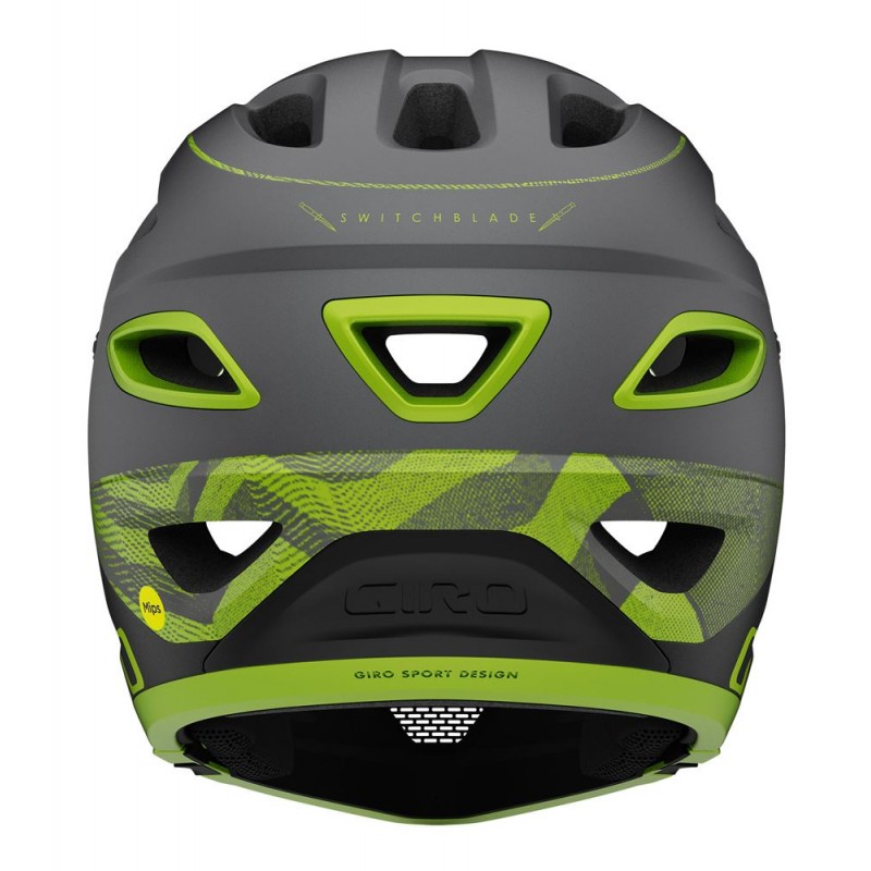 Kask full face GIRO SWITCHBLADE MIPS matte metallic black ano lime