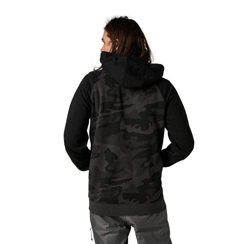 BLUZA Z KAPTUREM NA ZAMEK FOX BADGER BLACK CAMO
