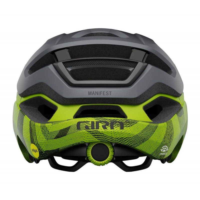 Kask mtb GIRO MANIFEST MIPS SPHERICAL matte metallic black ano lime