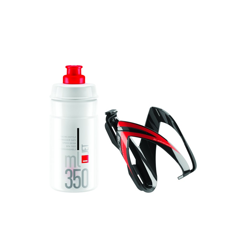 Elite Kit CEO Black Red graphic + Bidon Jet 350ml