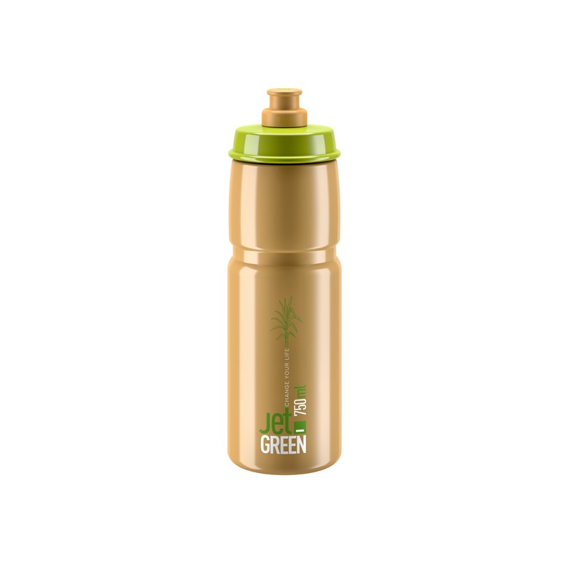 Elite Bidon Jet Green Brown White logo 750ml