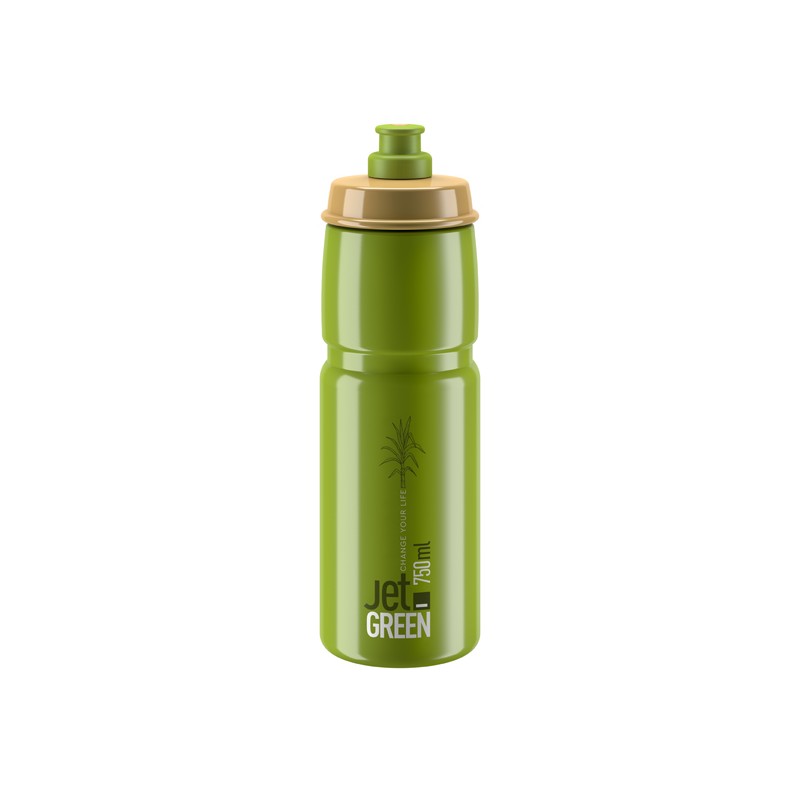 Elite Bidon Jet Green Olive White logo 750ml