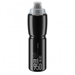 Elite Bidon Jet Plus Black Grey logo 950ml