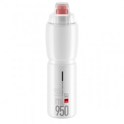 Elite Bidon Jet Plus Clear Red logo 950ml