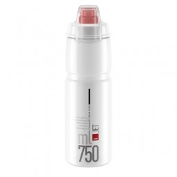 Elite Bidon Jet Plus Clear Red logo 750ml