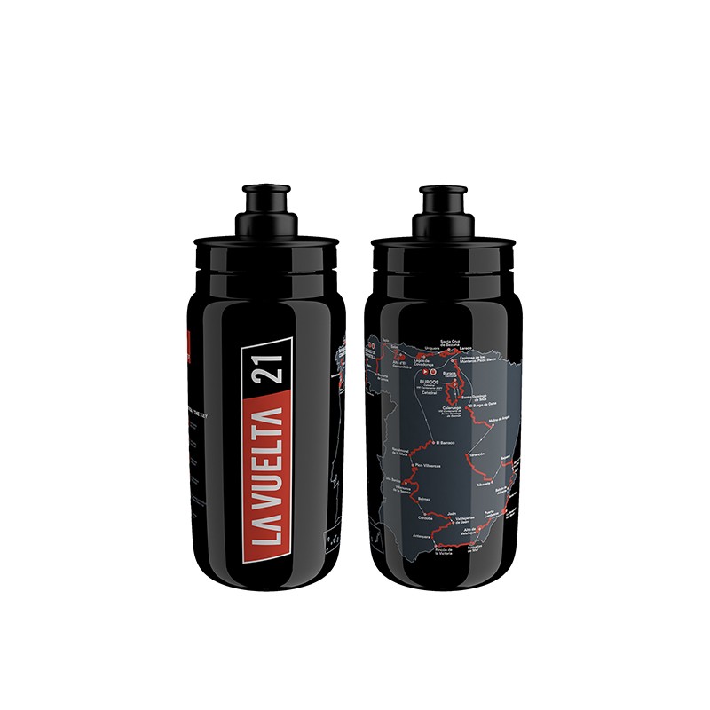Elite Bidon FLY Teams 2021 Vuelta Black Map 550ml