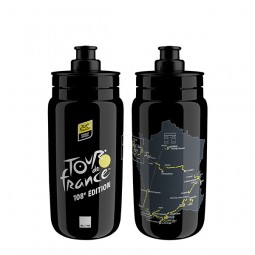 Elite Bidon FLY Teams 2021 Tour de France Black Map 550ml