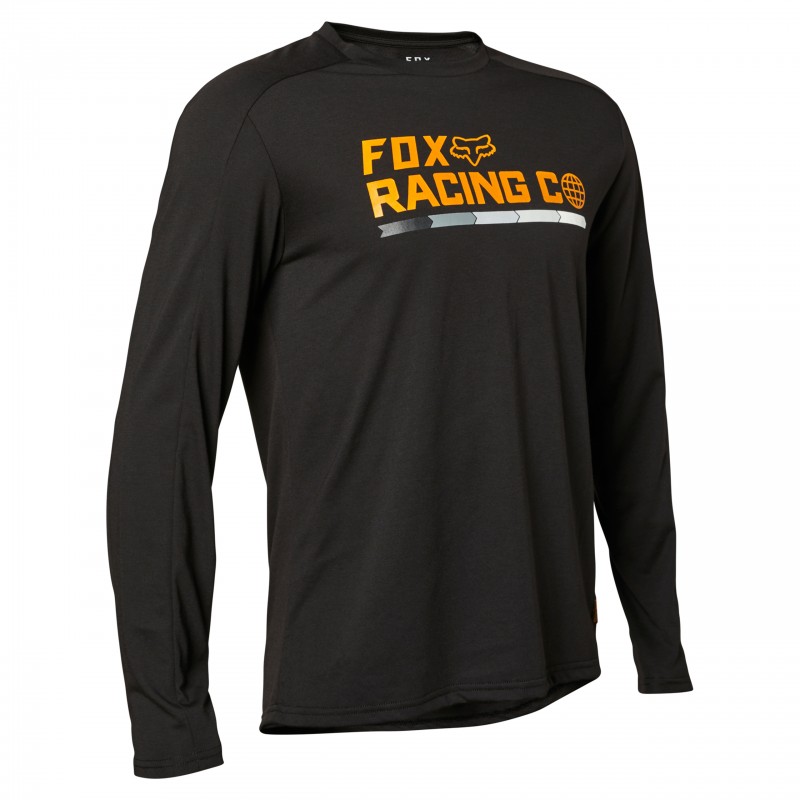 KOSZULKA ROWEROWA Z DŁUGIM RĘKAWEM FOX RANGER DR RACE CO BLACK