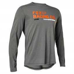KOSZULKA ROWEROWA Z DŁUGIM RĘKAWEM FOX RANGER DR RACE CO DARK GREY