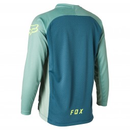 KOSZULKA ROWEROWA Z DŁUGIM RĘKAWEM FOX JUNIOR DEFEND LIGHT BLUE