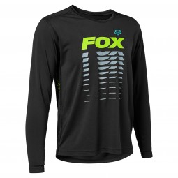 KOSZULKA ROWEROWA Z DŁUGIM RĘKAWEM FOX JUNIOR RANGER BLACK