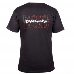 T-SHIRT REBELHORN CASUAL BLACK/RED/WHITE