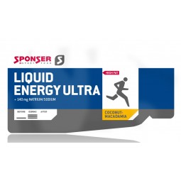 Żel energetyczny SPONSER LIQUID ENERGY ULTRA kokos-makadamia (pudełko 40 szt x 25g) (NEW)