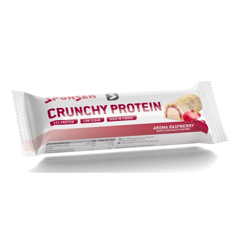 Baton proteinowy SPONSER CRUNCHY PROTEIN BAR malinowy (pudełko 12szt x 50g) (NEW)