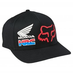 CZAPKA Z DASZKIEM FOX HONDA HRC FLEXFIT BLACK