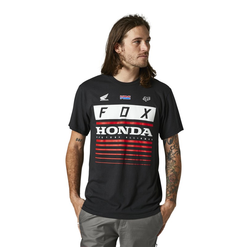 T-SHIRT FOX HONDA HRC BLACK