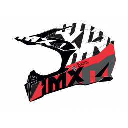 KASK IMX FMX-02 BLACK/WHITE/FLO RED/GREY GLOSS GRAPHIC