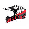 KASK IMX FMX-02 BLACK/WHITE/FLO RED/GREY GLOSS GRAPHIC