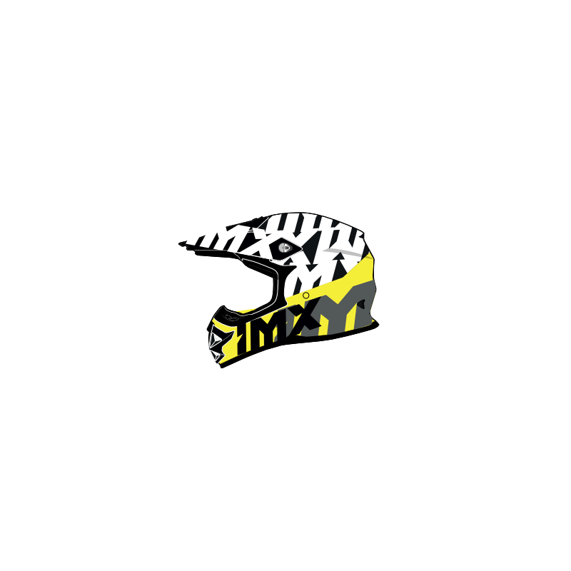 KASK IMX FMX-01 JUNIOR BLACK/WHITE/FLO YELLOW/GREY
