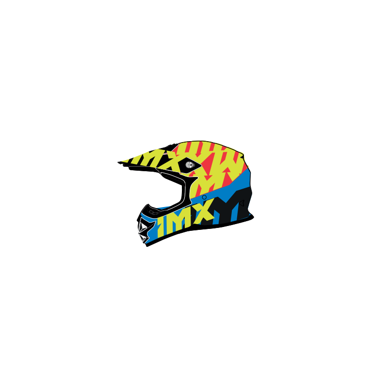 KASK IMX FMX-01 JUNIOR BLACK/FLUO YELLOW/BLUE/FLUO RED
