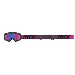 GOGLE IMX ENDURANCE FLIP BLACK MATT/ PINK - SZYBA IRIDIUM PINK + CLEAR (2 SZYBY W ZESTAWIE)