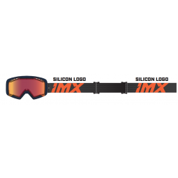 GOGLE IMX ENDURANCE FLIP GRAPHIE BLUE MATT/ ORANGE - SZYBA IRIDIUM GOLD + CLEAR (2 SZYBY W ZESTAWIE)